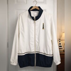 Vintage 80s 90sKenneth Tool Nautical Zip-Up Womens Medium Jacket Coastal Beach